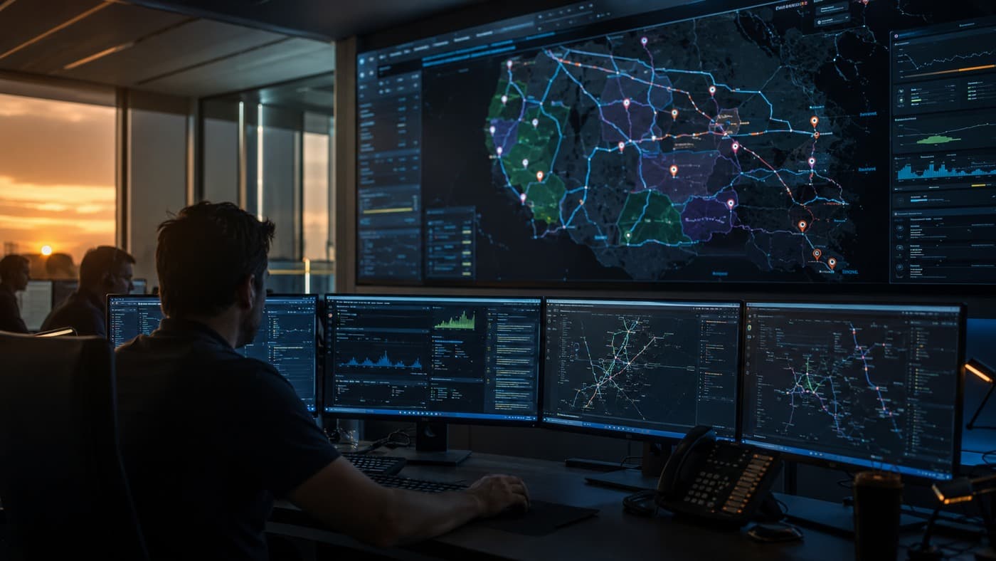 Hapn fleet tracking dashboard with map view