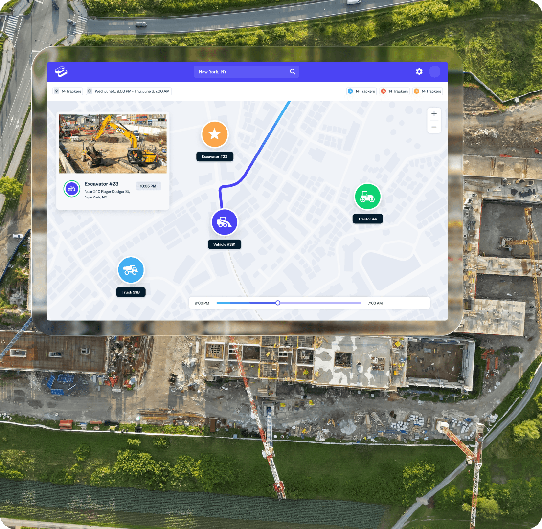 Hapn fleet tracking dashboard with map view