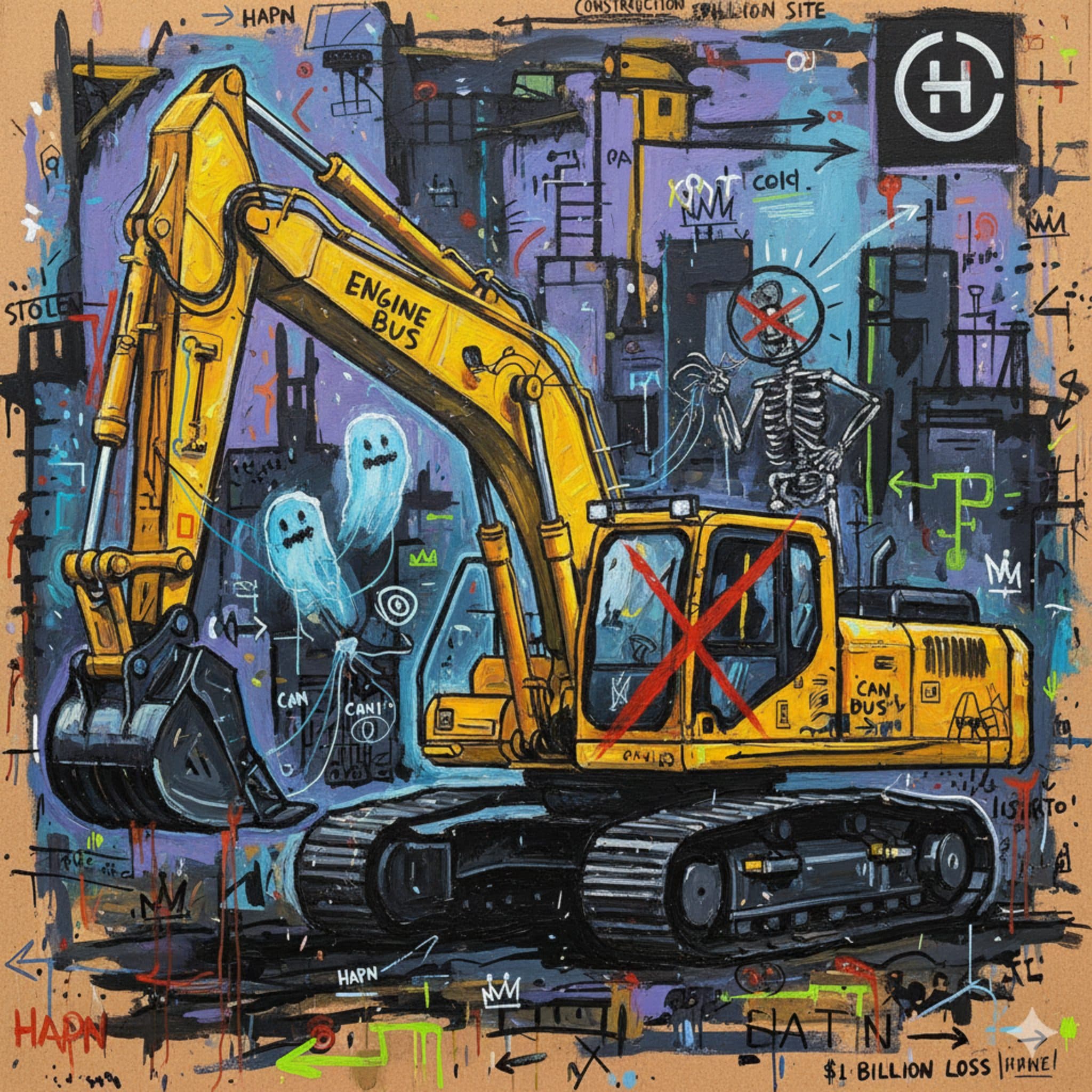 Hidden GPS ghost tracker installed inside heavy construction equipment frame for covert backup tracking and theft recovery